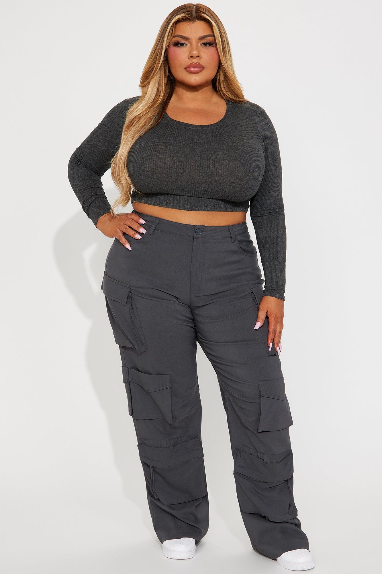 My Everyday Ribbed Tee - Charcoal Product Image