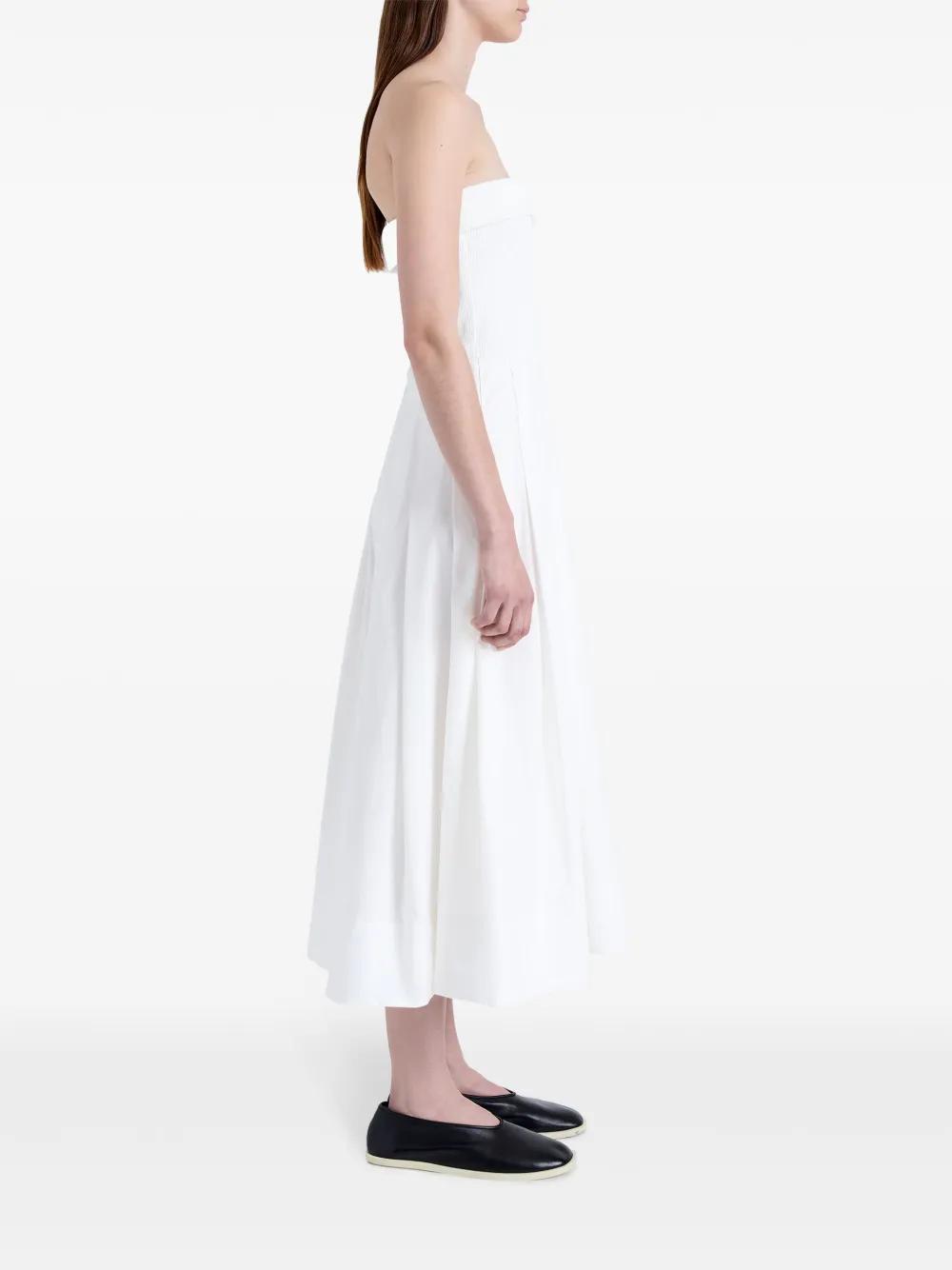 strapless cotton midi dress Product Image