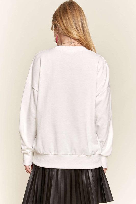 Western Glam Rhinestone Boot Sweatshirt Product Image