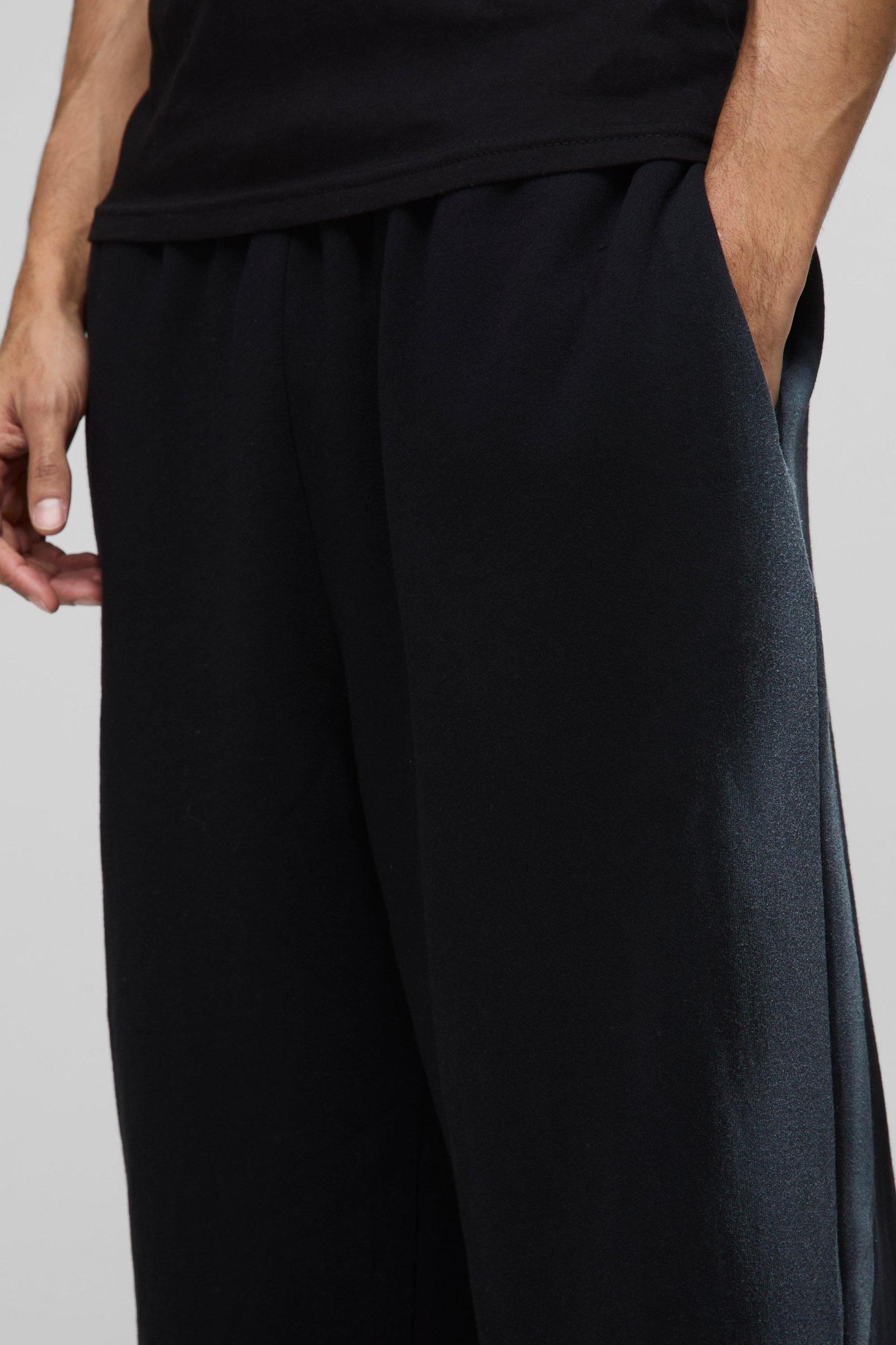 Wide Leg Washed Seam Sweatpants | boohooMAN USA Product Image