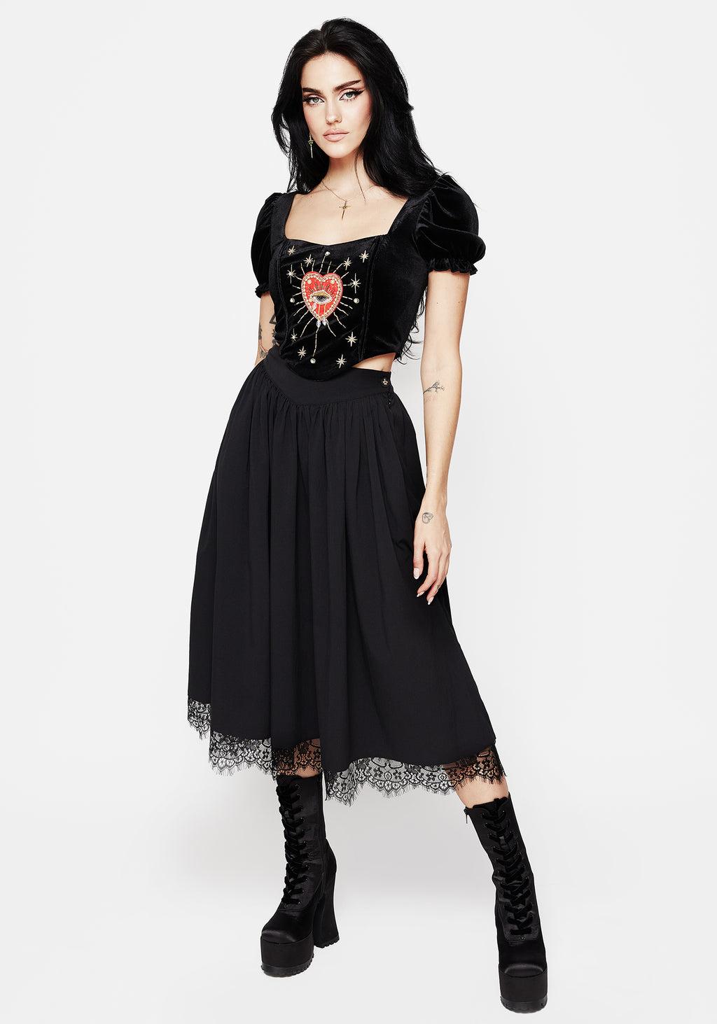 Ingrid Embroidered Applique Corset Top Product Image