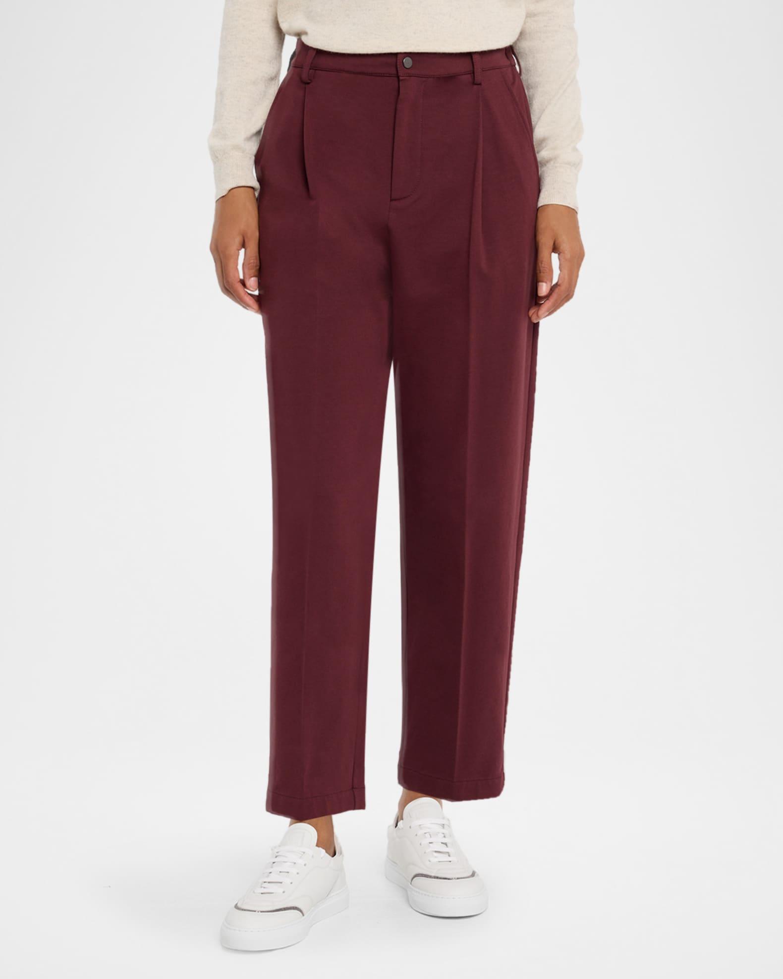 Light Fleece Straight-Leg Crop Travel Pants Product Image