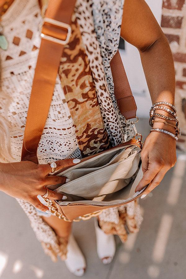 Closest To Me Faux Leather Crossbody In Camel Product Image