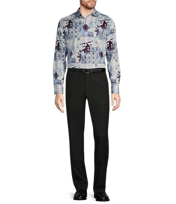 Murano Inflorescence Collection Slim Fit Water Color Long Sleeve Woven Shirt Product Image
