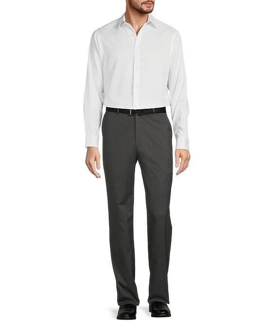 Hart Schaffner Marx Chicago Classic Fit Flat Front Solid Dress Pants Product Image