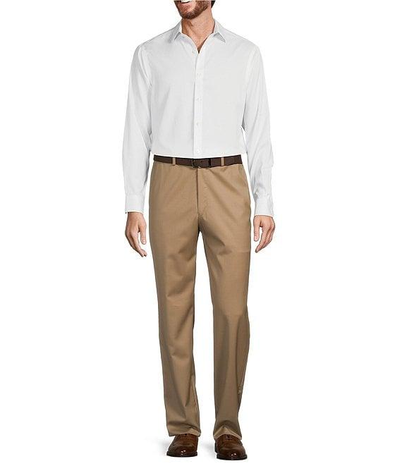 Hart Schaffner Marx Chicago Classic Fit Flat Front Solid Pattern Dress Pants Product Image