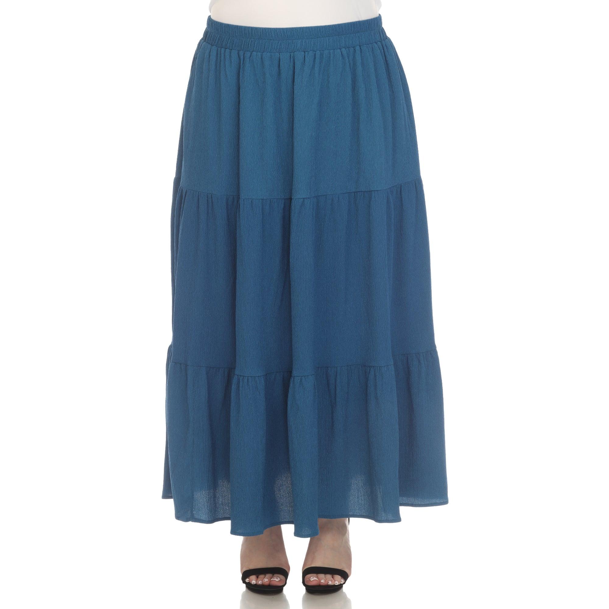 Pleated Tiered Maxi Skirt - Plus Product Image