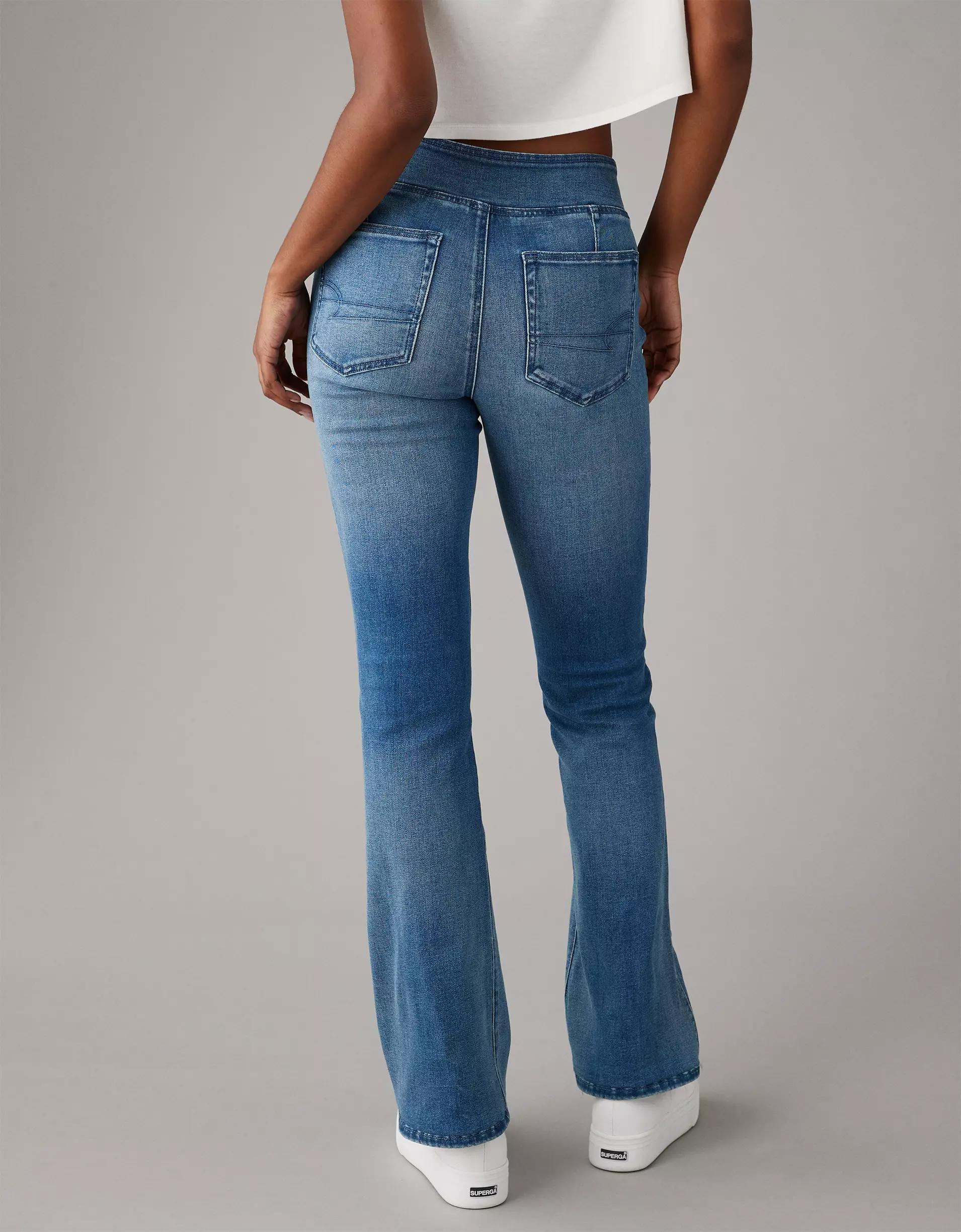 AE Luxe Pull-On High-Waisted Kick Bootcut Jean Product Image
