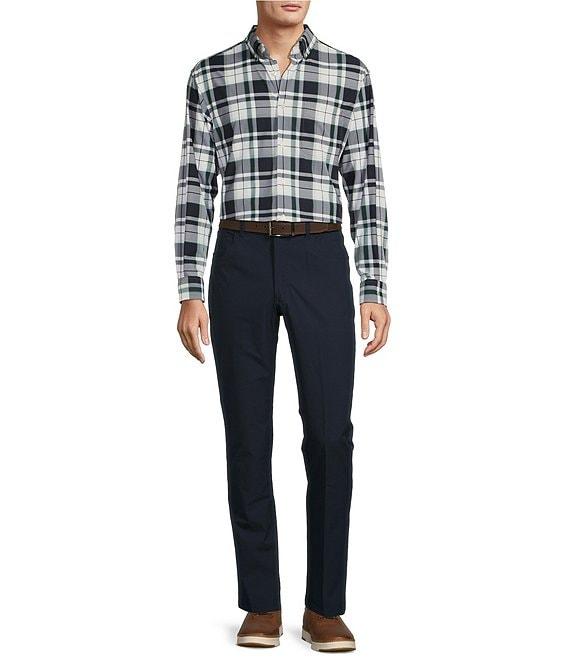 Roundtree & Yorke Performance The Traveler Long Sleeve Large Plaid Stretch Twill Sport Shirt Product Image