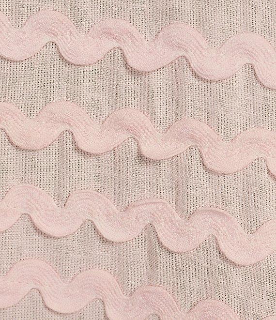 SAIL to SABLE x Amy Littleson McNitt The Jane Ric Rac Mandarin Collar Short Puff Sleeve Dress Product Image