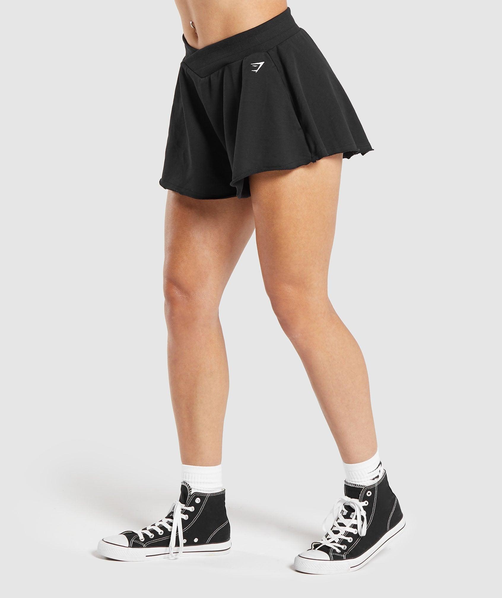 Gymshark Lifting Crossover Cotton Shorts - Black Female Product Image