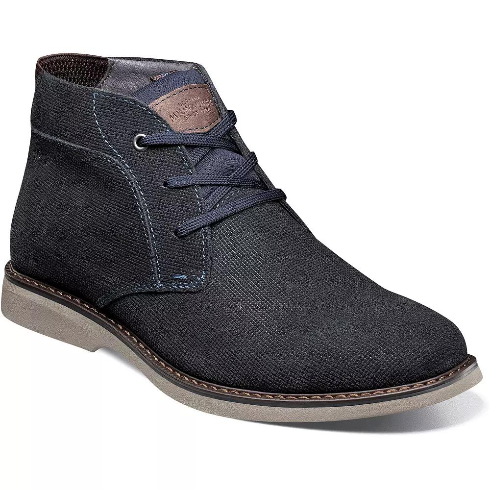 Nunn Bush Otto Mens Plain Toe Chukka Boots Blue Product Image