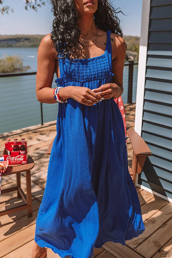 Sun-Kissed Sands Midi In Royal Blue Product Image