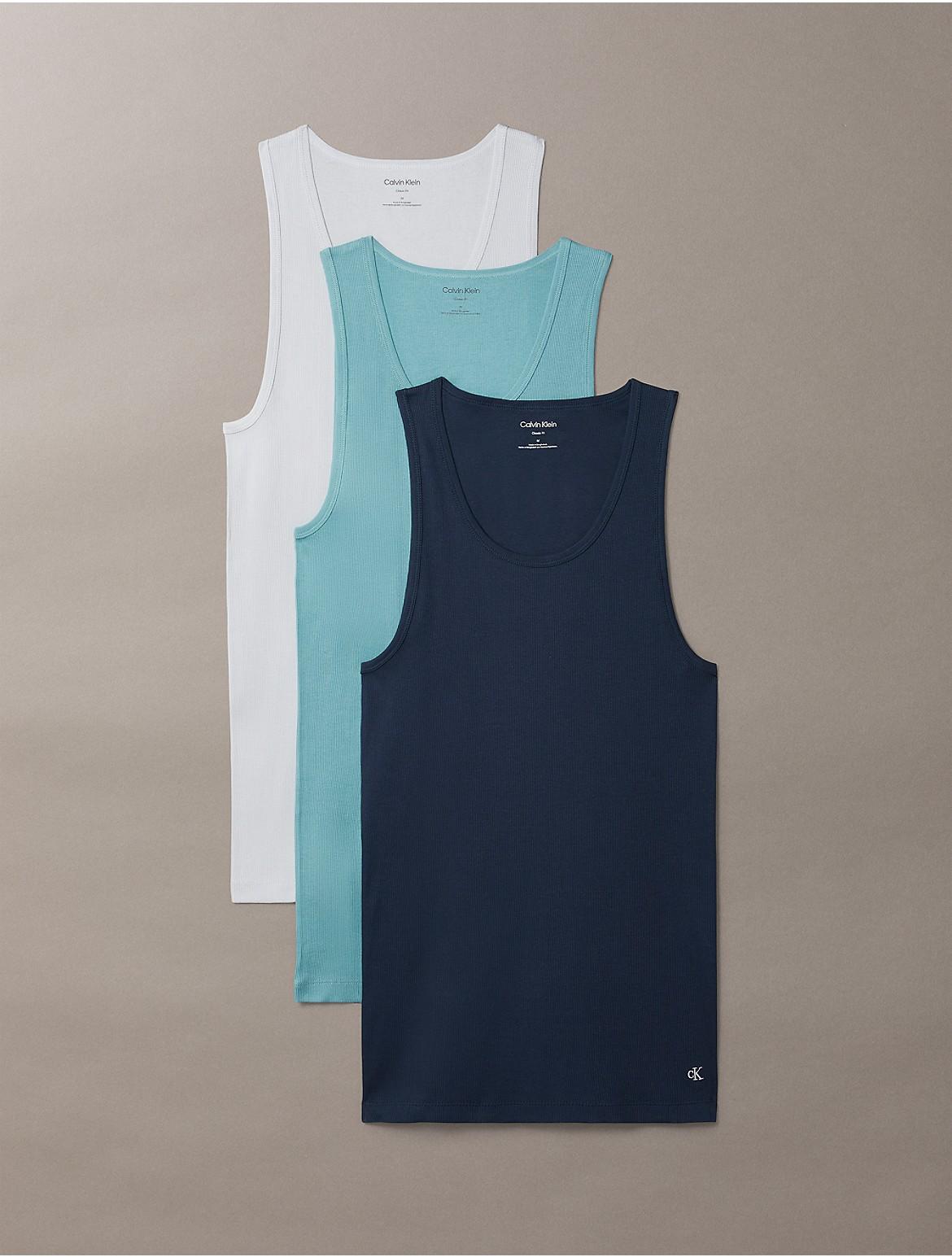 Calvin Klein Mens Cotton Classics 3-Pack Tank Top - Multi Product Image