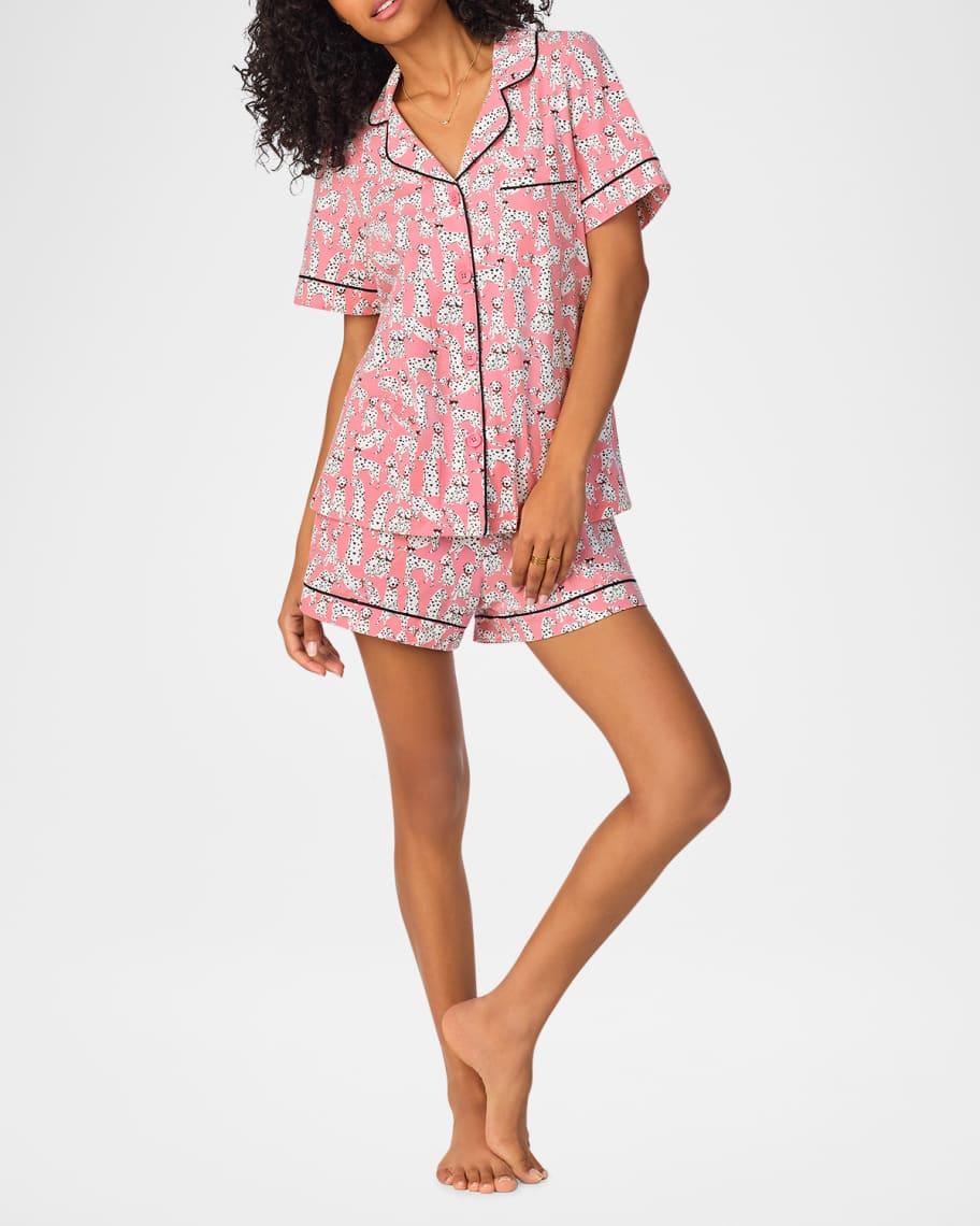 Printed Organic Cotton Jersey Shorty Pajama Set Product Image