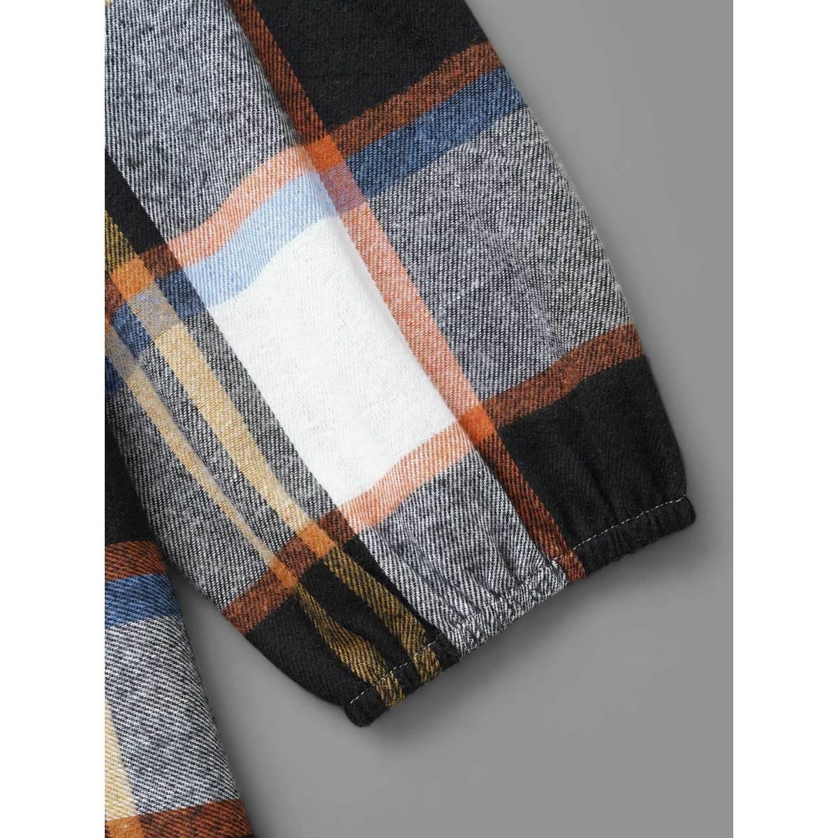 Plus Size Plaid Button Up Belted Knit Dress Multicolor Women At the Office Belted Knit Dresses Bloomchic 18-20/2X Product Image