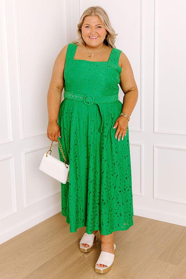 Charmed To Meet You Lace Midi Dress Curves Product Image