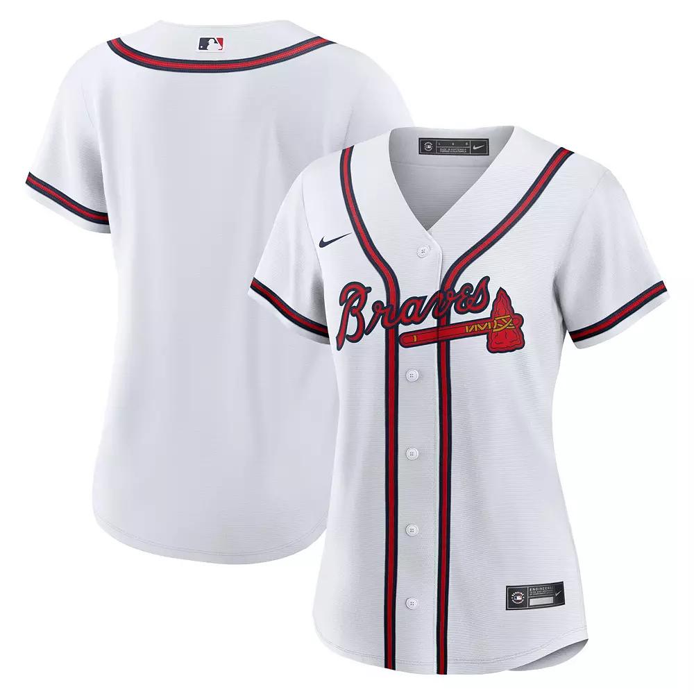 Women's Nike White Atlanta Braves Home Replica Team Jersey,  Product Image