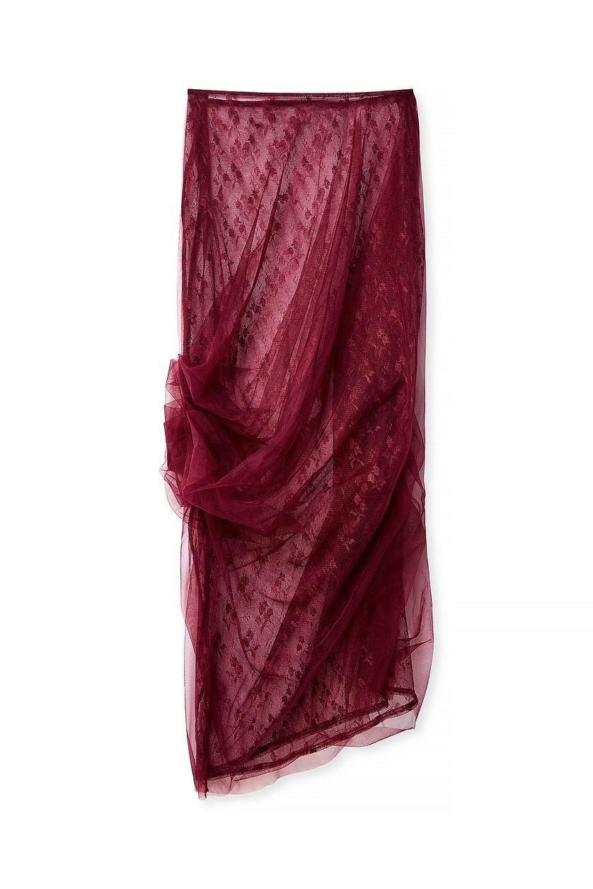 Draped Lace Skirt Product Image