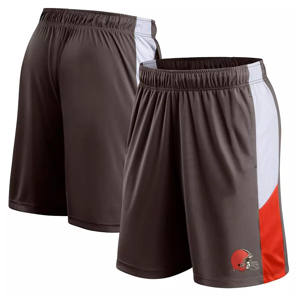 Men's Fanatics Brown Cleveland Browns Prep Colorblock Shorts,  Product Image