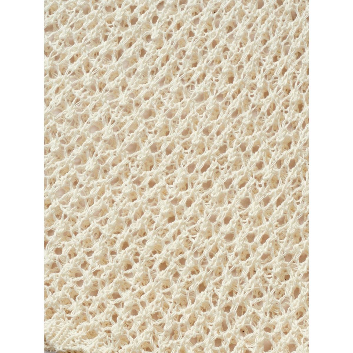 Plus Size Plain Textur Pointelle Knit Bell Sleeve Swim Cover Up Women's Swimwear Ivory Beach Cut-Out Curve Swim Cover Ups BloomChic 18-20/2X Product Image