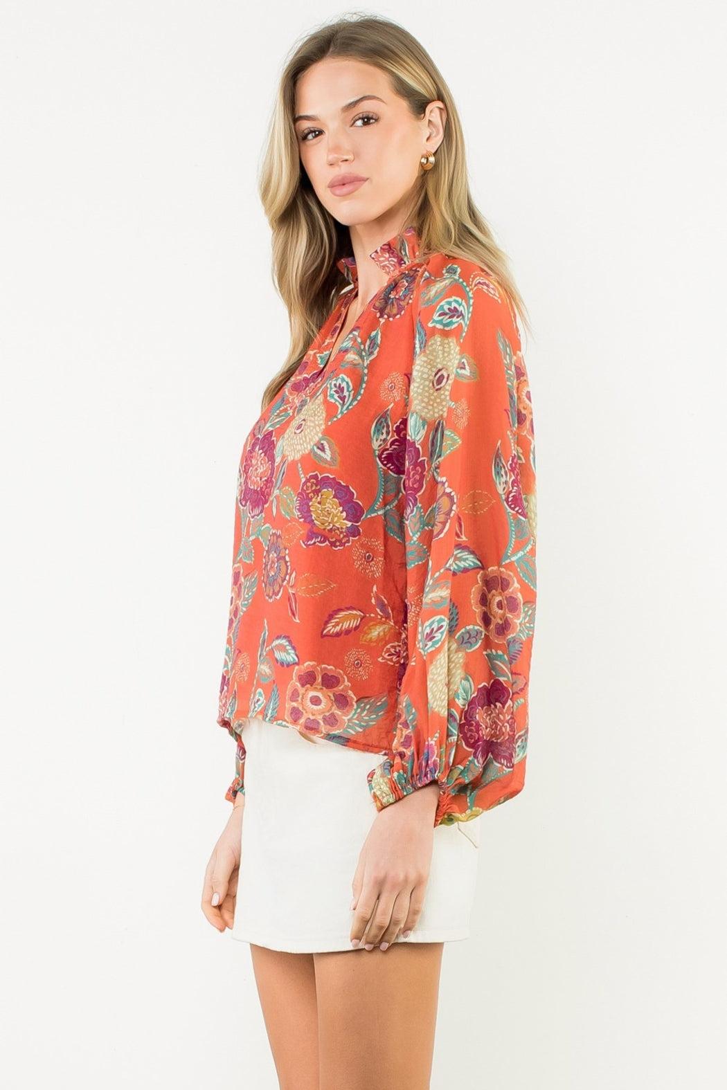 Floral VNeck Top Product Image