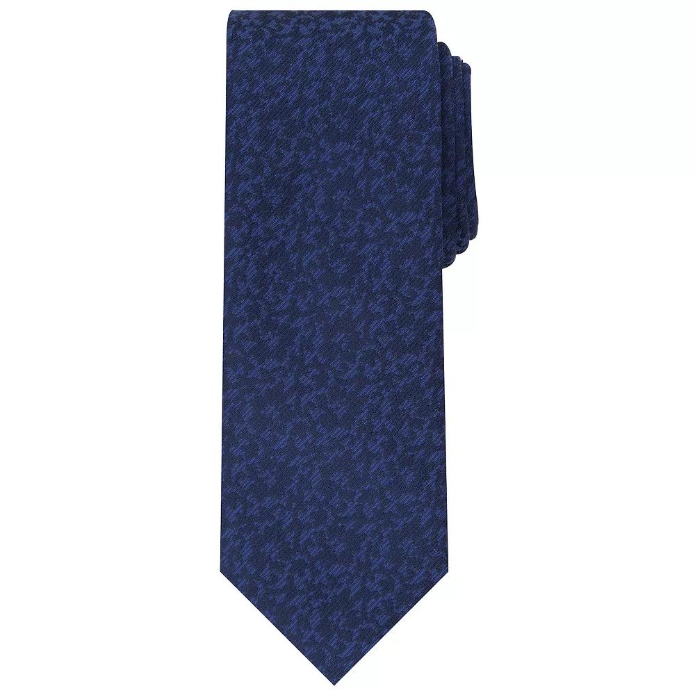 Men's Bespoke Floral Skinny Tie, Blue Hopkins Product Image