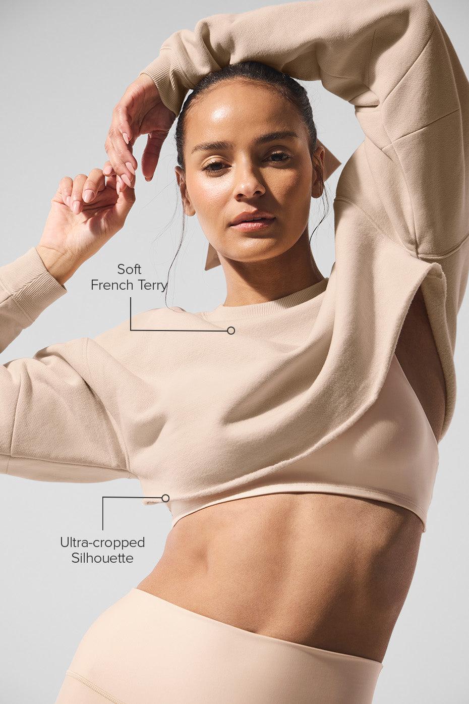 Extreme Cropped Pullover - Macadamia Female Product Image