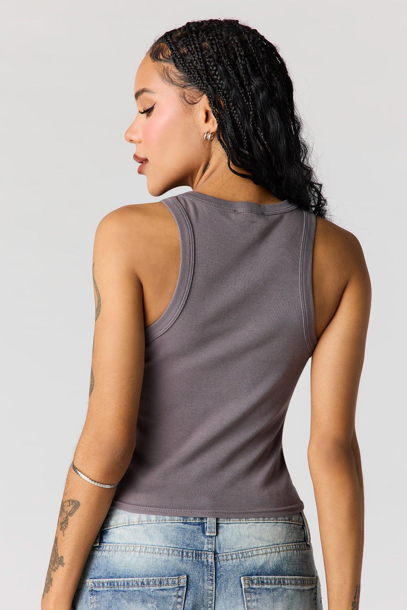 Rhinestone Ribbed Tank Female Product Image