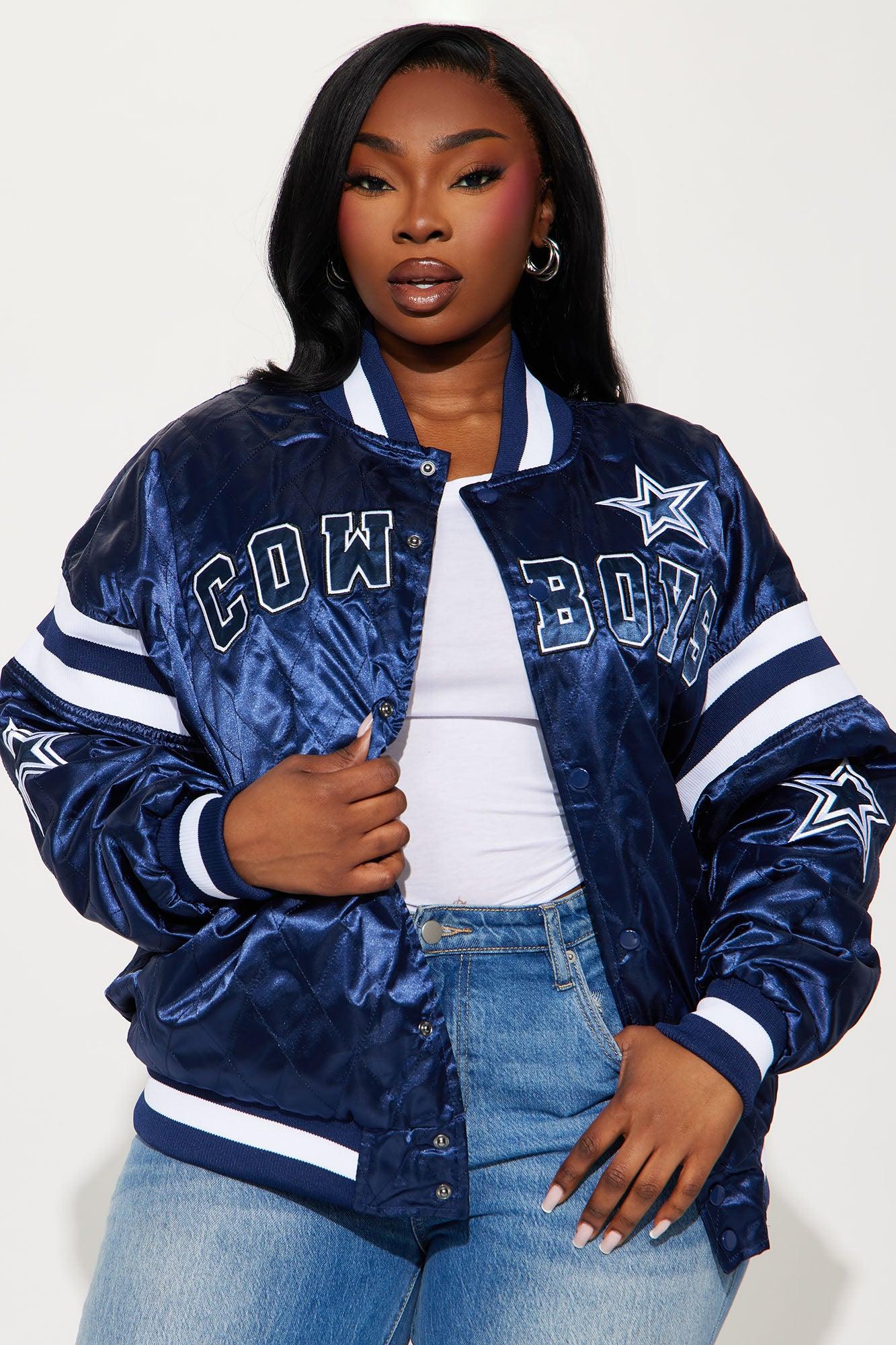 Dallas Cowboys Quilted Bomber Jacket - Navy Product Image