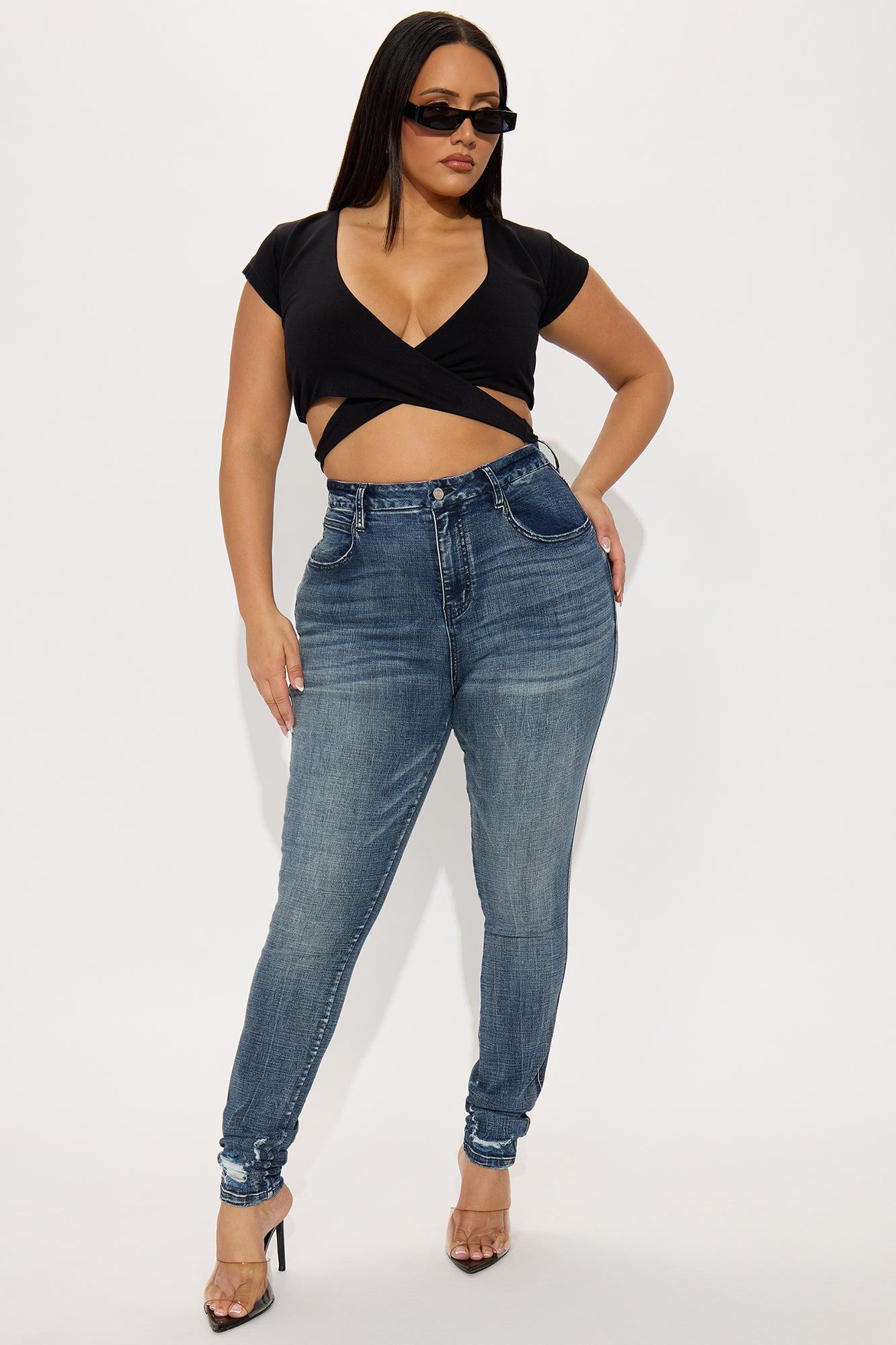 Tall Long Story Short Sculpting Stretch Skinny Jeans - Medium Wash Product Image