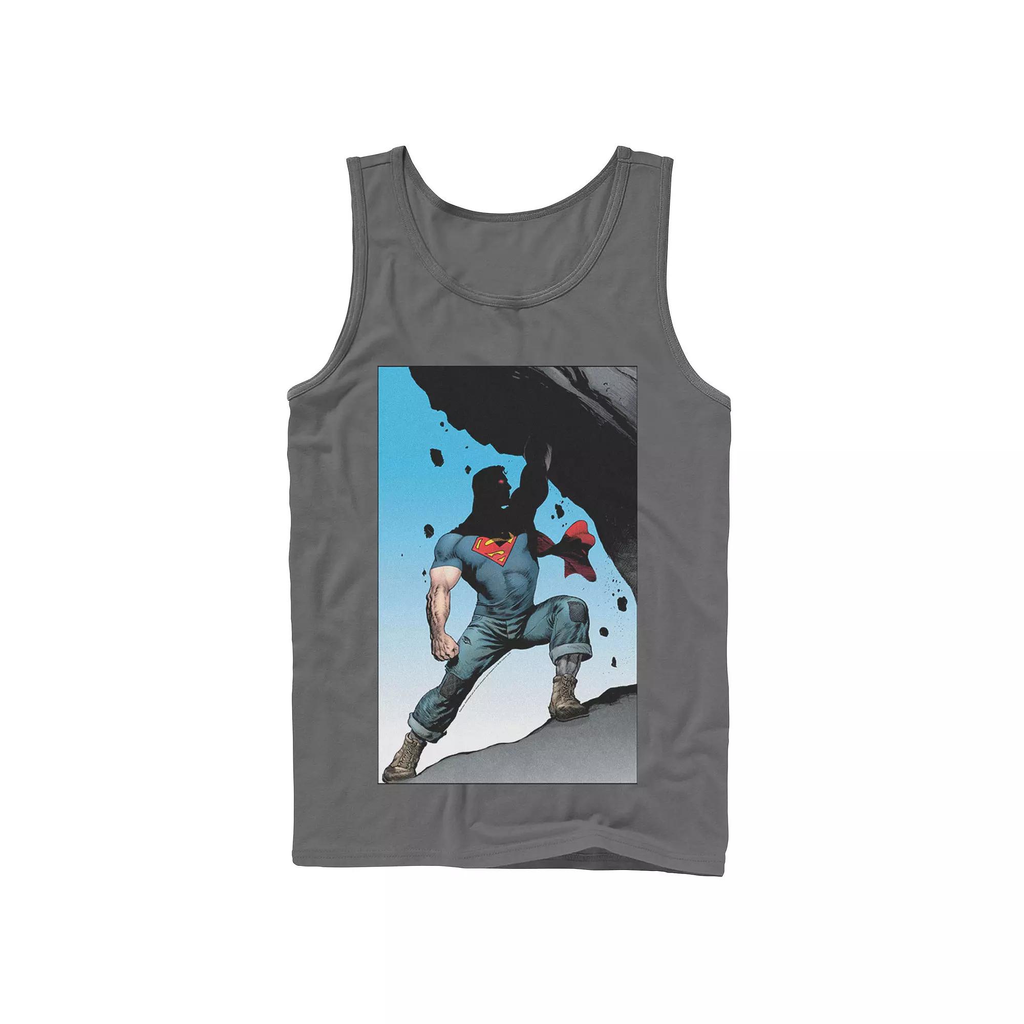 Men's DC Comics Superman Power Lift Comic Poster Tank Top,  Product Image