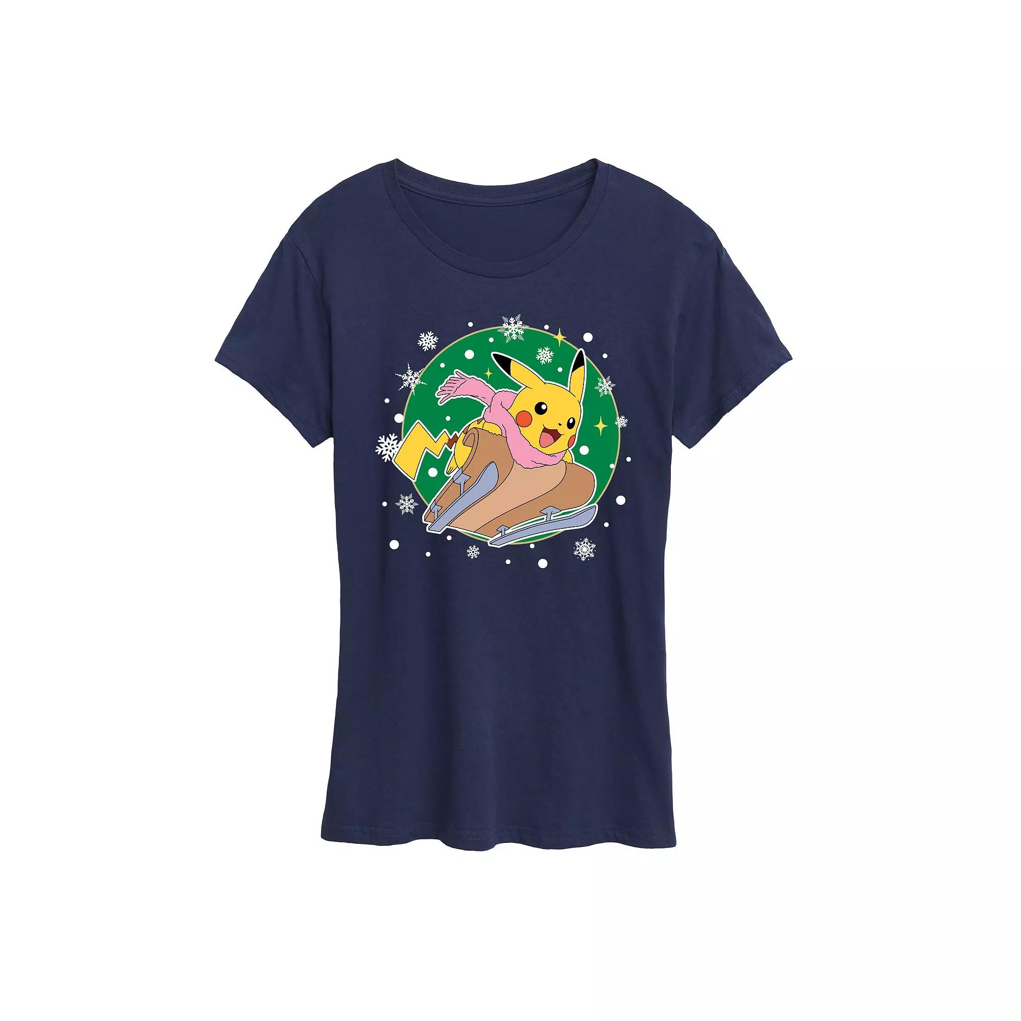 Women's Pokemon Pikachu Sled Tee, Girl's,  Product Image