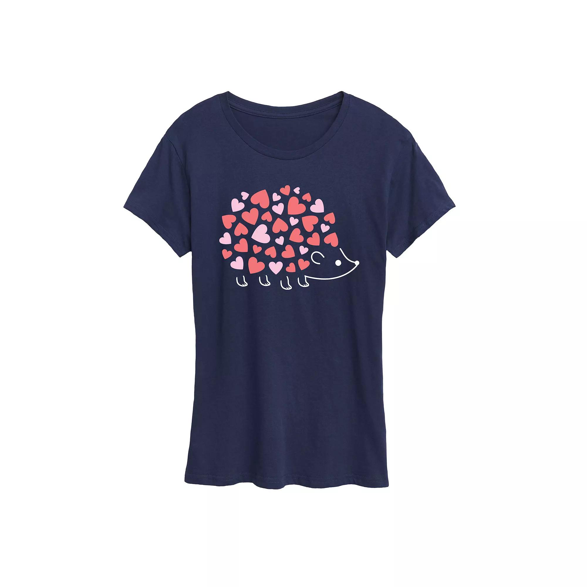 Women's Heart Hedgehog Graphic Tee,  Product Image