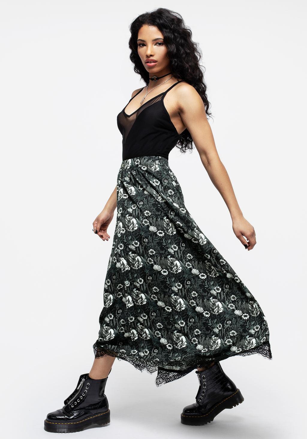 Nightbloom Button Front Midaxi Skirt Product Image