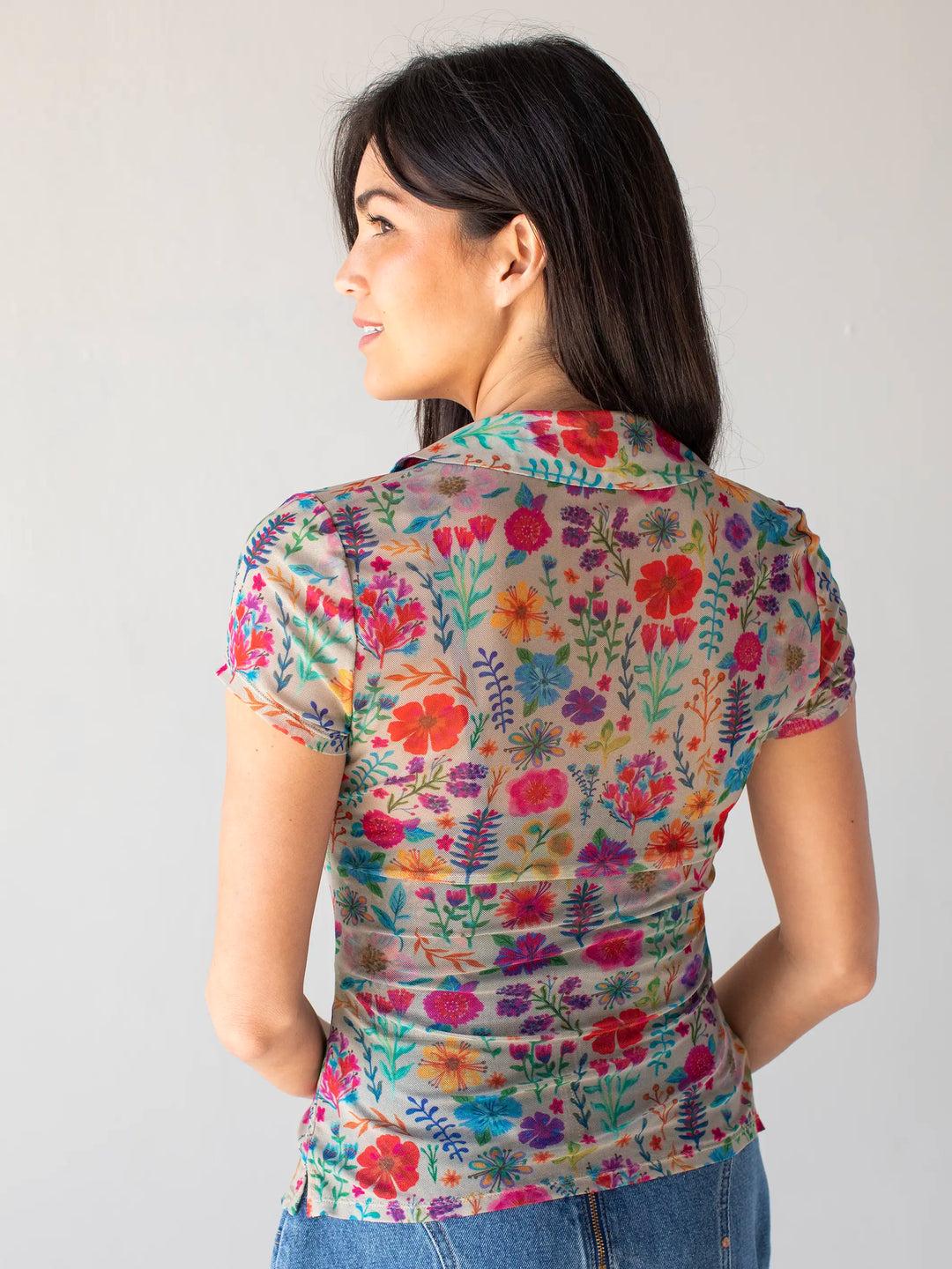 Carina Mesh Short Sleeve Top Product Image