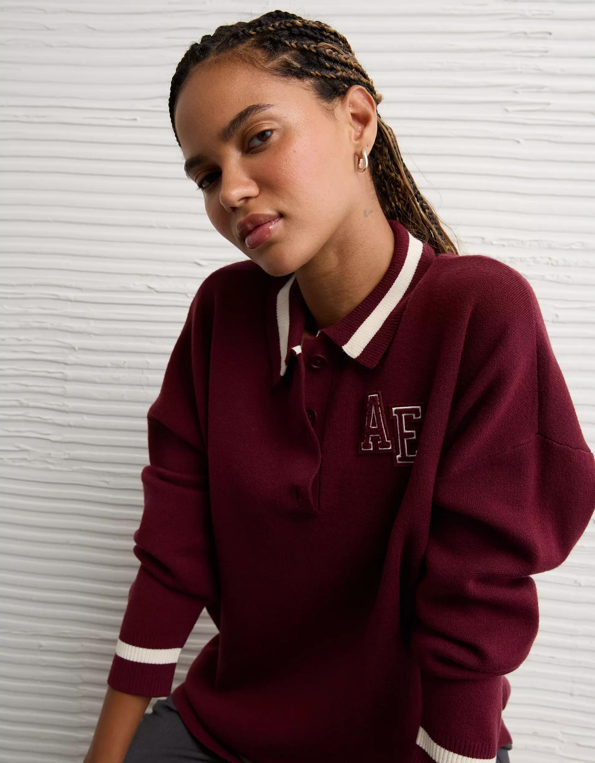 AE Oversized Polo Sweater Product Image