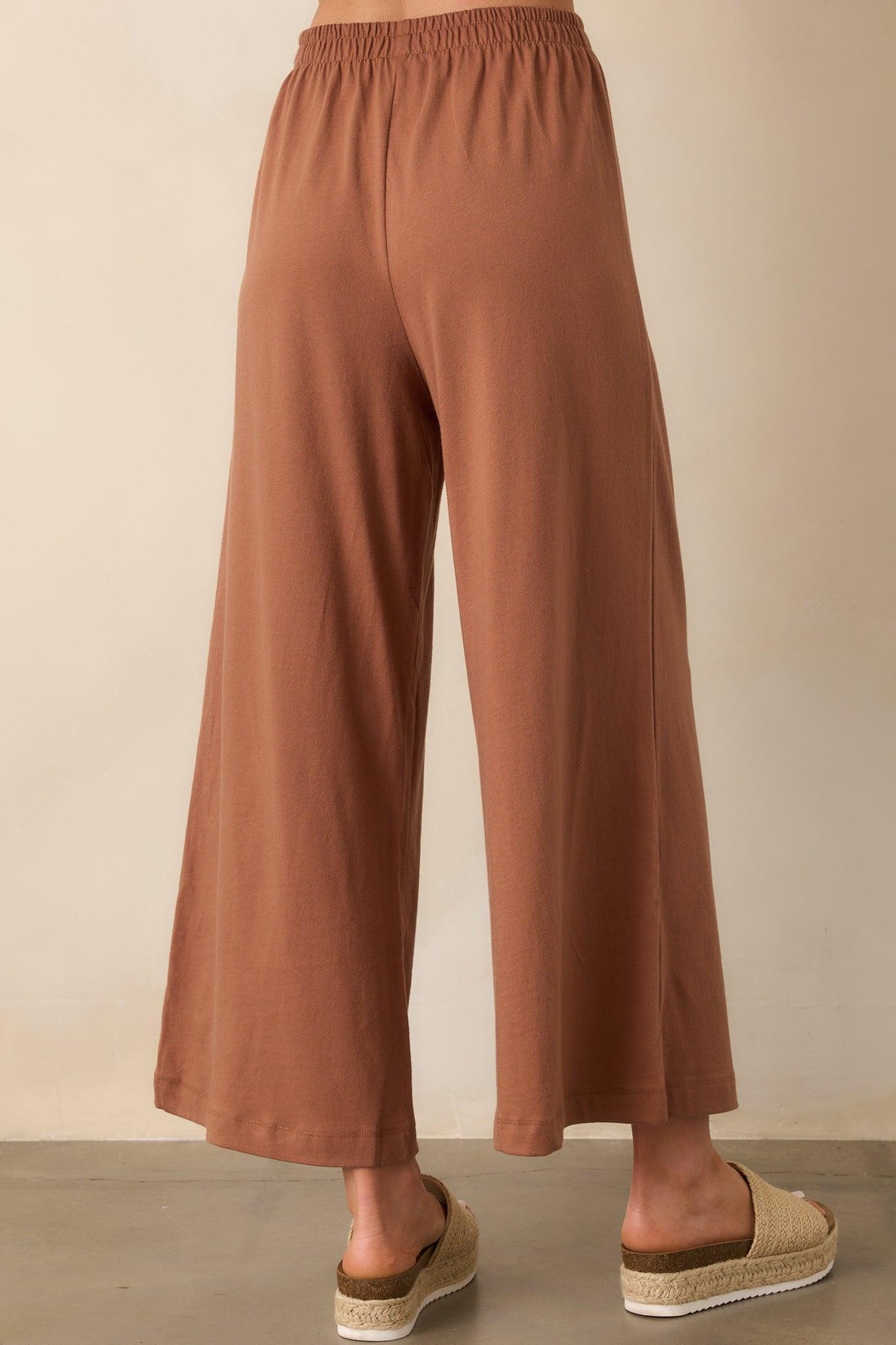 Z Supply Brown Cotton Scout Jersey Pants Product Image