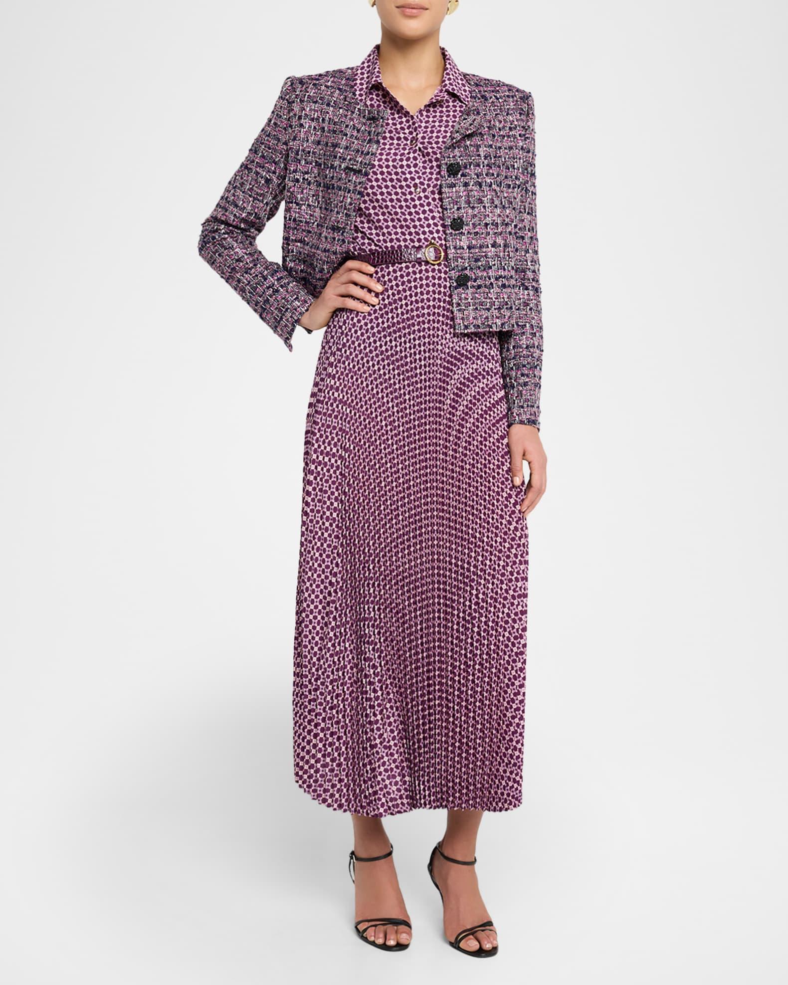 Printed Long-Sleeve Shirtdress Product Image