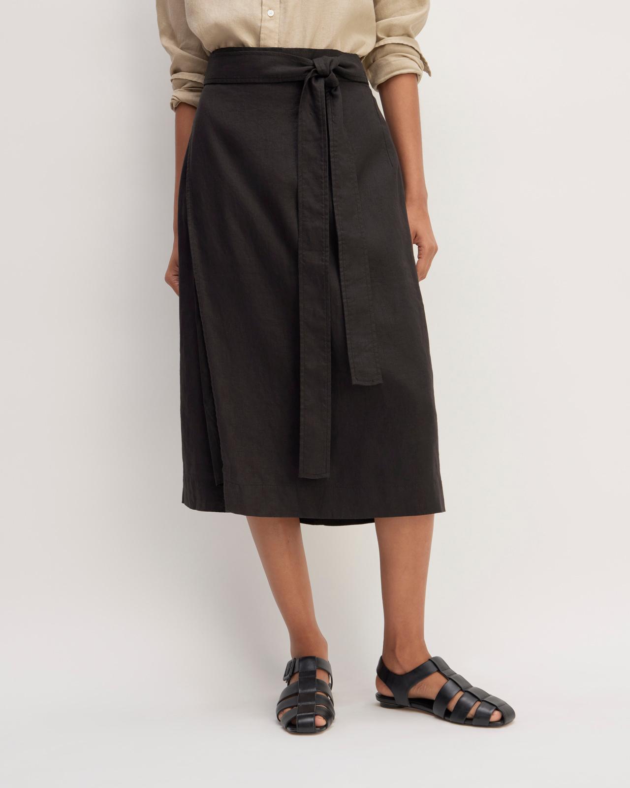 The Linen Wrap Skirt Product Image
