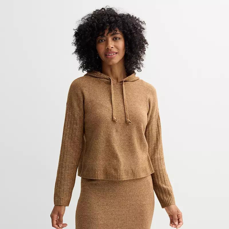 Women's Sonoma Goods For Life® Hooded Sweater, Size: XL, Tosa Brown Product Image