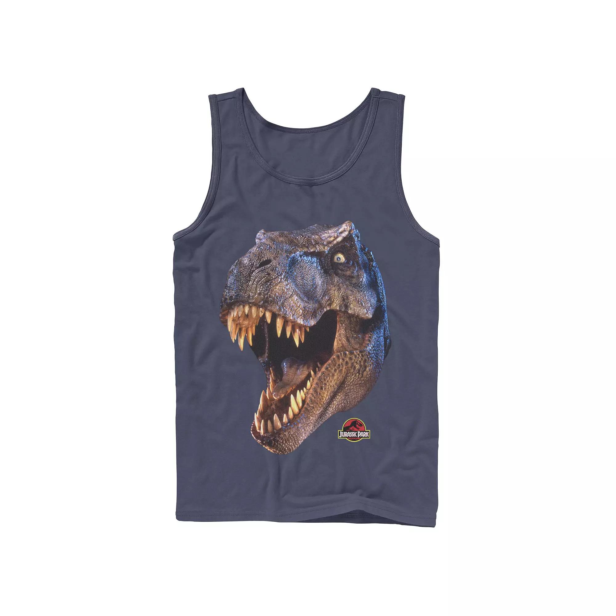 Men's Jurassic Park T-Rex Head Roar Tank Top,  Product Image