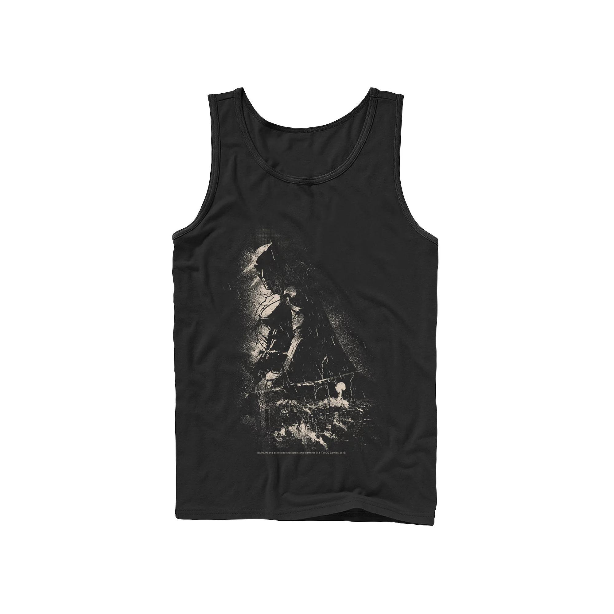 Men's DC Comics Batman Shadow Skyline Poster Tank Top,  Product Image