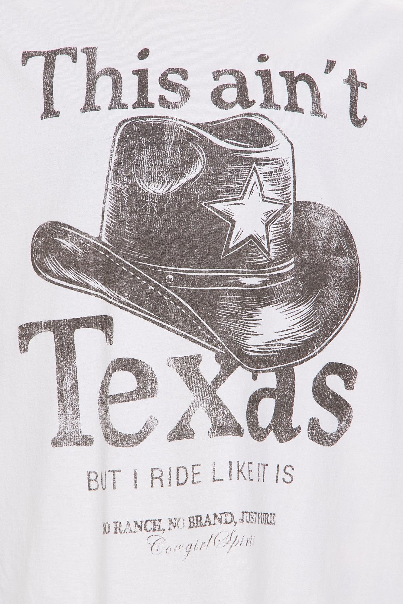 This Ain't Texas Washed Oversized Tee - Natural Product Image