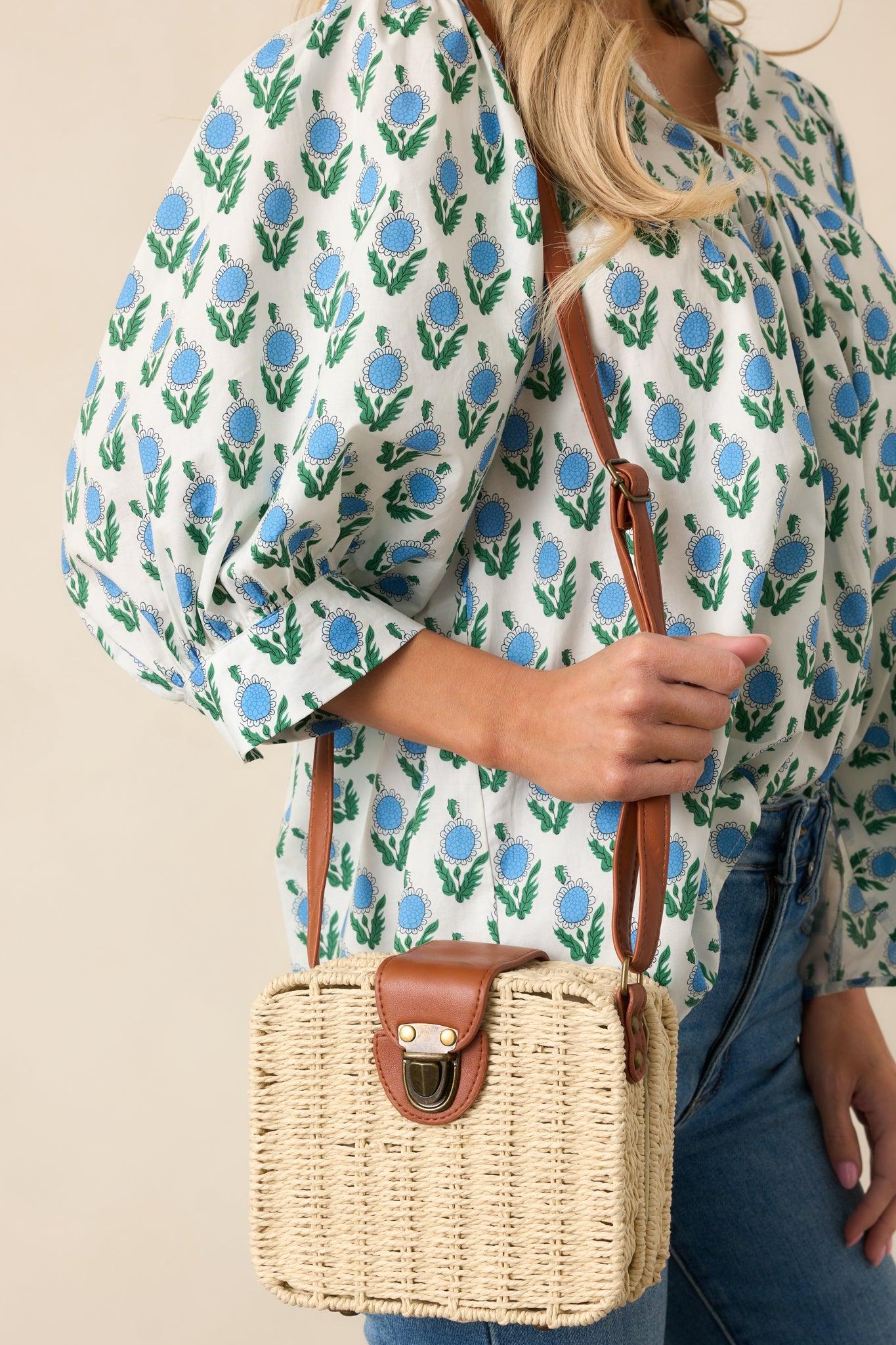 Already There Ivory Natural Whicker Handbag Product Image