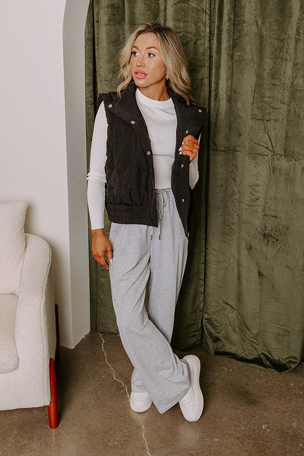 Mountain Breeze Puffer Vest in Black Product Image