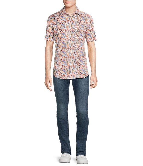 Cremieux Premium Paisley Print Short Sleeve Woven Shirt Product Image
