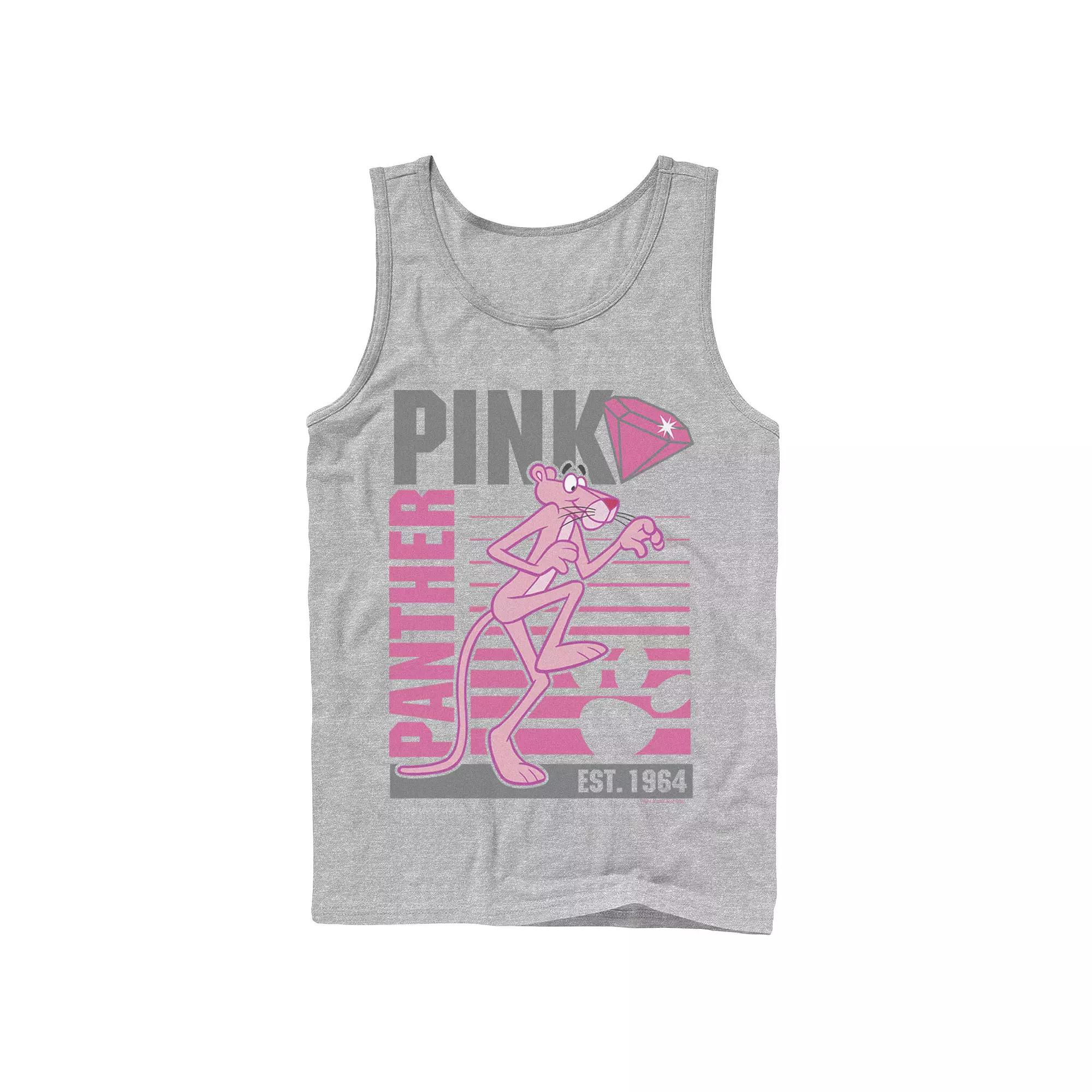 Men's Pink Panther Lined Portrait Tank Top, Size: Large, Ath Product Image