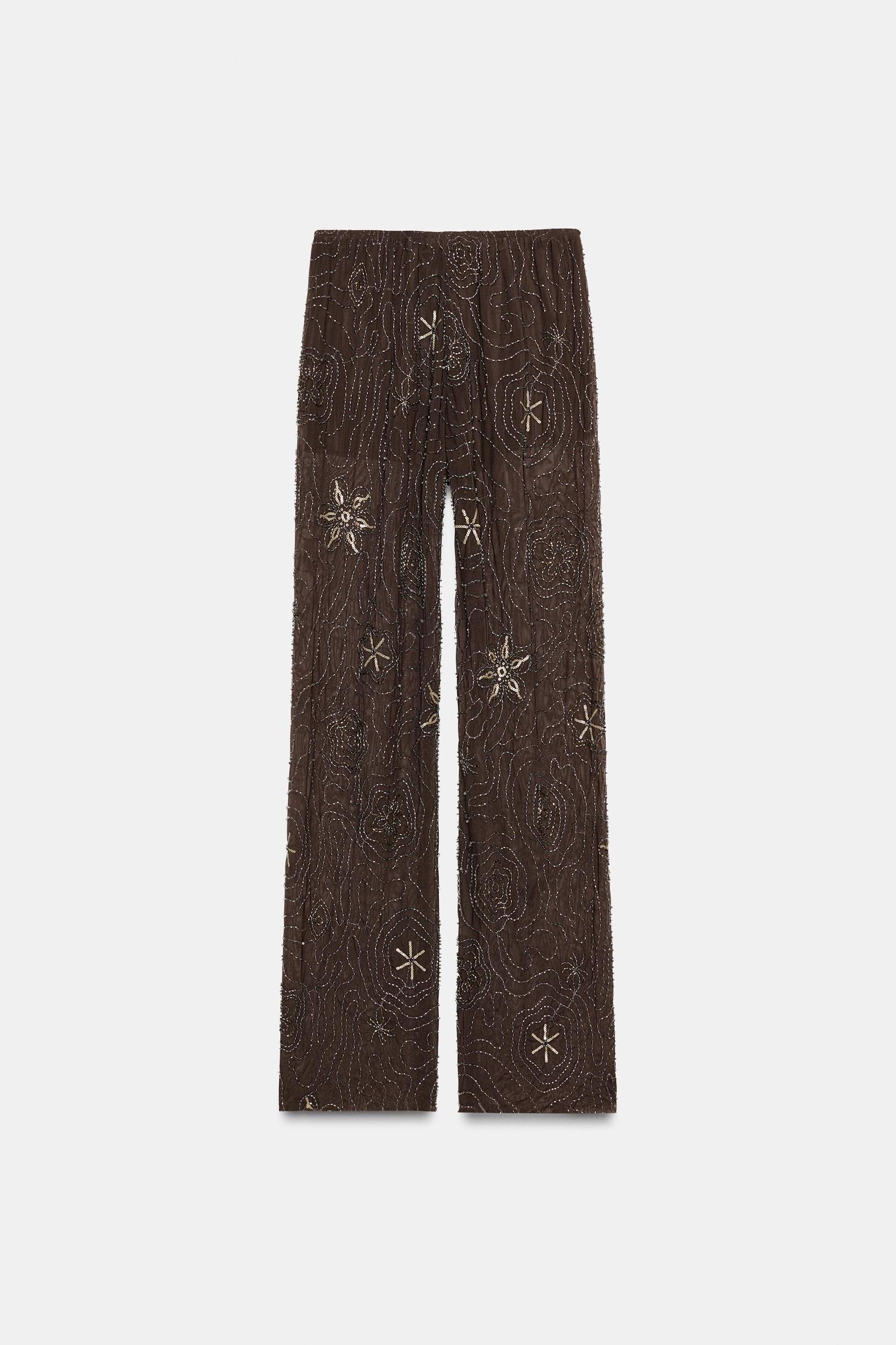 BEADED SEQUIN PANTS Product Image
