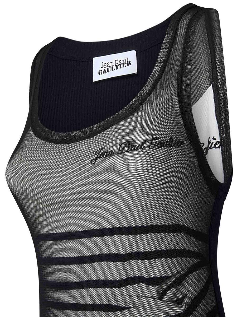 Black & Navy 'The Bi-Material Marinière' Maxi Dress Product Image